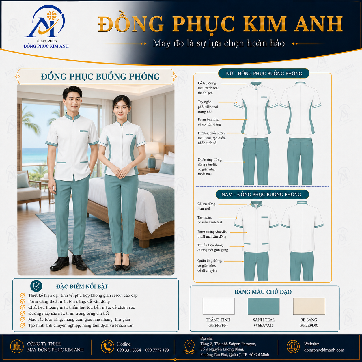 Đồng phục buồng phòng (25) ĐĐồng Phục Kim Anh nhận may đồng phục nhà hàng khách sạn giá rẻ HCM cho nhà hàng, khách sạn, resort, café, villa và hệ thống dịch vụ. Hỗ trợ may đo theo yêu cầu, thiết kế maquette, nhận may số lượng ít, tư vấn mẫu cho quản lý, phục vụ, buồng phòng, bảo trì, an ninh và báo giá rõ ràng tại TP.HCM.ồng Phục Kim Anh nhận may đồng phục nhà hàng khách sạn giá rẻ HCM cho nhà hàng, khách sạn, resort, café, villa và hệ thống dịch vụ. Hỗ trợ may đo theo yêu cầu, thiết kế maquette, nhận may số lượng ít, tư vấn mẫu cho quản lý, phục vụ, buồng phòng, bảo trì, an ninh và báo giá rõ ràng tại TP.HCM.