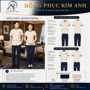 Đồng Phục Kim Anh nhận may đồng phục nhà hàng khách sạn giá rẻ HCM cho nhà hàng, khách sạn, resort, café, villa và hệ thống dịch vụ. Hỗ trợ may đo theo yêu cầu, thiết kế maquette, nhận may số lượng ít, tư vấn mẫu cho quản lý, phục vụ, buồng phòng, bảo trì, an ninh và báo giá rõ ràng tại TP.HCM.