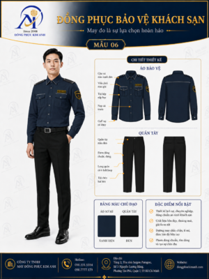Đồng Phục Kim Anh nhận may đồng phục an ninh - bảo vệ HCM cho công ty, tòa nhà, khách sạn, nhà hàng, showroom, trường học, khu dân cư và nhà máy. Hỗ trợ may đo chuẩn form, nhận may số lượng ít, thiết kế đồng phục bảo vệ cao cấp, tư vấn chất liệu, maquette và báo giá rõ ràng tại TP.HCM.