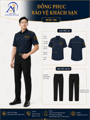Đồng Phục Kim Anh nhận may đồng phục an ninh - bảo vệ HCM cho công ty, tòa nhà, khách sạn, nhà hàng, showroom, trường học, khu dân cư và nhà máy. Hỗ trợ may đo chuẩn form, nhận may số lượng ít, thiết kế đồng phục bảo vệ cao cấp, tư vấn chất liệu, maquette và báo giá rõ ràng tại TP.HCM.