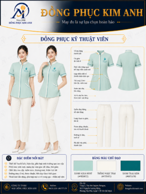 Đồng Phục Kim Anh nhận may đồng phục spa giá rẻ HCM cho spa, thẩm mỹ viện, clinic và cơ sở chăm sóc sắc đẹp. Hỗ trợ may đo theo yêu cầu, thiết kế maquette, nhận may số lượng ít, tư vấn mẫu cho lễ tân, kỹ thuật viên, chăm sóc khách hàng và báo giá rõ ràng tại TP.HCM.