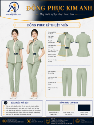 Đồng Phục Kim Anh nhận may đồng phục spa giá rẻ HCM cho spa, thẩm mỹ viện, clinic và cơ sở chăm sóc sắc đẹp. Hỗ trợ may đo theo yêu cầu, thiết kế maquette, nhận may số lượng ít, tư vấn mẫu cho lễ tân, kỹ thuật viên, chăm sóc khách hàng và báo giá rõ ràng tại TP.HCM.