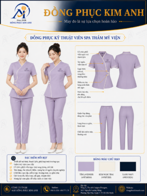 Đồng Phục Kim Anh nhận may đồng phục spa giá rẻ HCM cho spa, thẩm mỹ viện, clinic và cơ sở chăm sóc sắc đẹp. Hỗ trợ may đo theo yêu cầu, thiết kế maquette, nhận may số lượng ít, tư vấn mẫu cho lễ tân, kỹ thuật viên, chăm sóc khách hàng và báo giá rõ ràng tại TP.HCM.