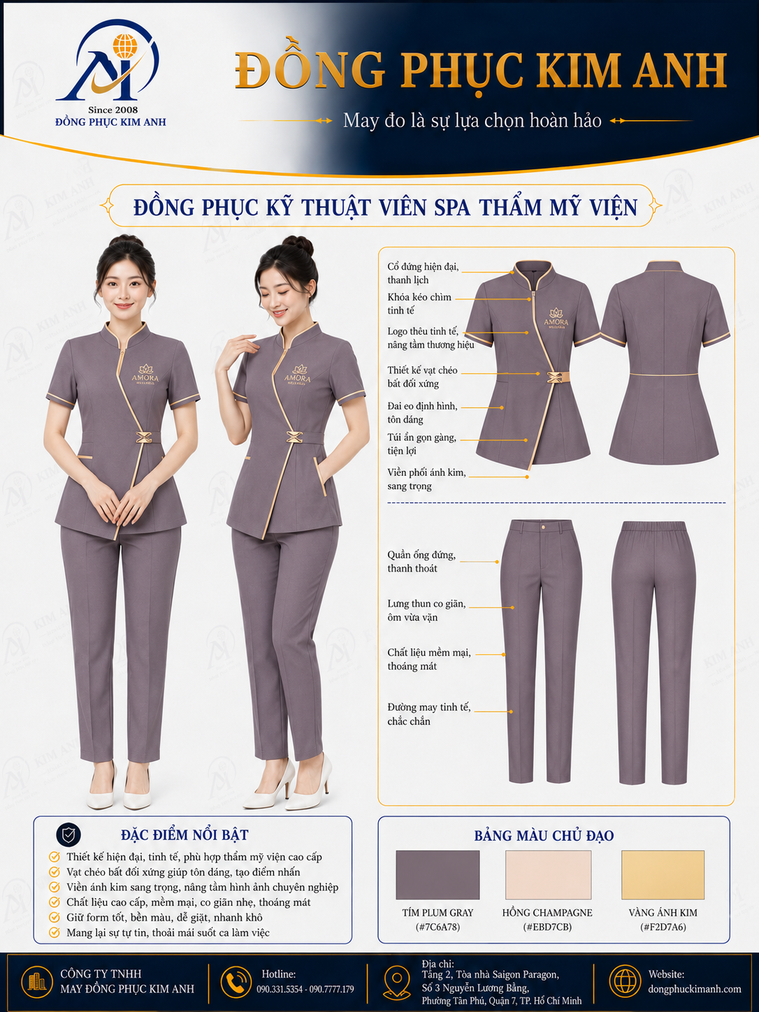 Đồng phục kỹ thuật viên hồ chí minh (33) Đồng Phục Kim Anh nhận may đồng phục spa giá rẻ HCM cho spa, thẩm mỹ viện, clinic và cơ sở chăm sóc sắc đẹp. Hỗ trợ may đo theo yêu cầu, thiết kế maquette, nhận may số lượng ít, tư vấn mẫu cho lễ tân, kỹ thuật viên, chăm sóc khách hàng và báo giá rõ ràng tại TP.HCM.