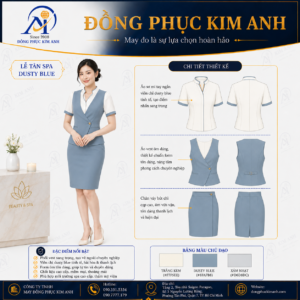 Đồng Phục Kim Anh nhận may đồng phục spa giá rẻ HCM cho spa, thẩm mỹ viện, clinic và cơ sở chăm sóc sắc đẹp. Hỗ trợ may đo theo yêu cầu, thiết kế maquette, nhận may số lượng ít, tư vấn mẫu cho lễ tân, kỹ thuật viên, chăm sóc khách hàng và báo giá rõ ràng tại TP.HCM.