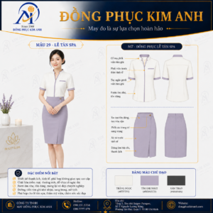 Đồng Phục Kim Anh nhận may đồng phục spa giá rẻ HCM cho spa, thẩm mỹ viện, clinic và cơ sở chăm sóc sắc đẹp. Hỗ trợ may đo theo yêu cầu, thiết kế maquette, nhận may số lượng ít, tư vấn mẫu cho lễ tân, kỹ thuật viên, chăm sóc khách hàng và báo giá rõ ràng tại TP.HCM.