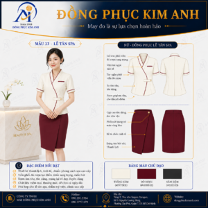 Đồng Phục Kim Anh nhận may đồng phục spa giá rẻ HCM cho spa, thẩm mỹ viện, clinic và cơ sở chăm sóc sắc đẹp. Hỗ trợ may đo theo yêu cầu, thiết kế maquette, nhận may số lượng ít, tư vấn mẫu cho lễ tân, kỹ thuật viên, chăm sóc khách hàng và báo giá rõ ràng tại TP.HCM.