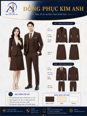 Đồng Phục Kim Anh nhận may đồng phục vest giá rẻ HCM cho doanh nghiệp, văn phòng, sales, bất động sản, showroom, spa, khách sạn và bộ phận quản lý. Hỗ trợ may đo chuẩn form nam nữ, nhận may số lượng ít, thiết kế maquette, tư vấn chất liệu, may mẫu theo yêu cầu và báo giá rõ ràng tại TP.HCM.
