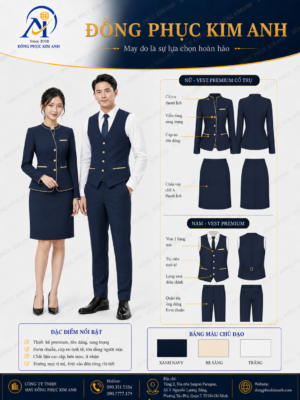 Đồng Phục Kim Anh nhận may đồng phục vest giá rẻ HCM cho doanh nghiệp, văn phòng, sales, bất động sản, showroom, spa, khách sạn và bộ phận quản lý. Hỗ trợ may đo chuẩn form nam nữ, nhận may số lượng ít, thiết kế maquette, tư vấn chất liệu, may mẫu theo yêu cầu và báo giá rõ ràng tại TP.HCM.